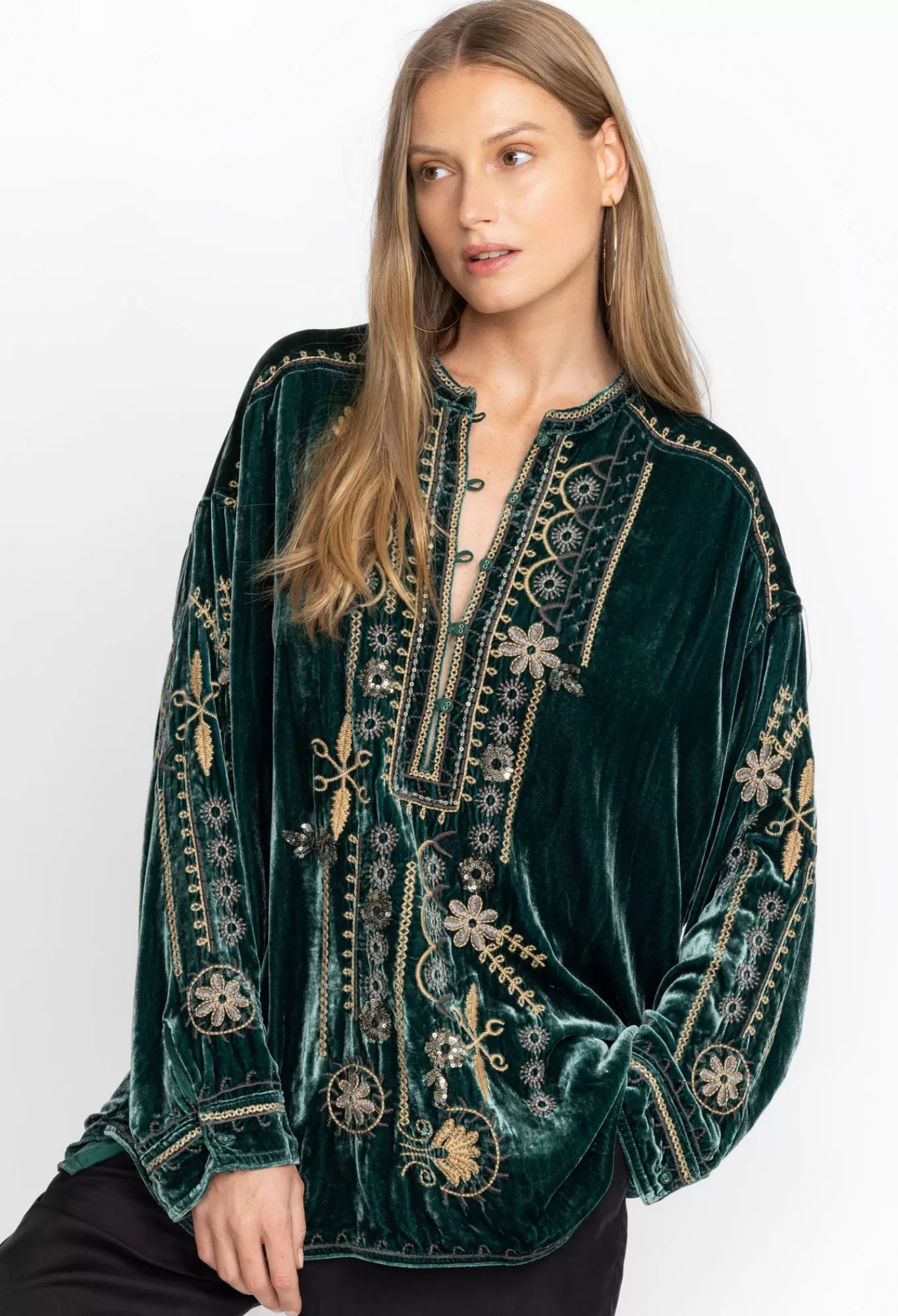 Sale Belina Velvet Tunic Women Tops