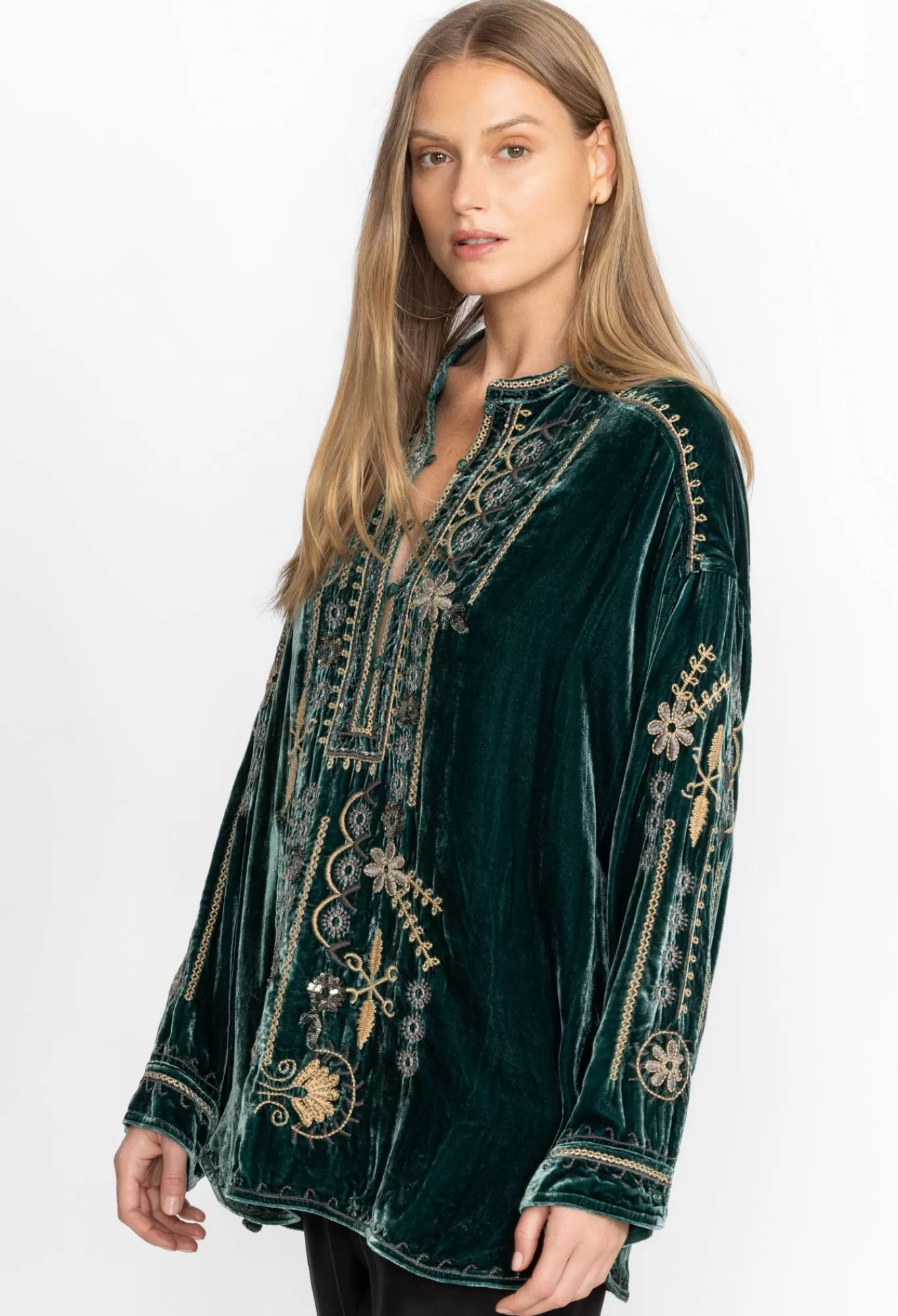 Sale Belina Velvet Tunic Women Tops