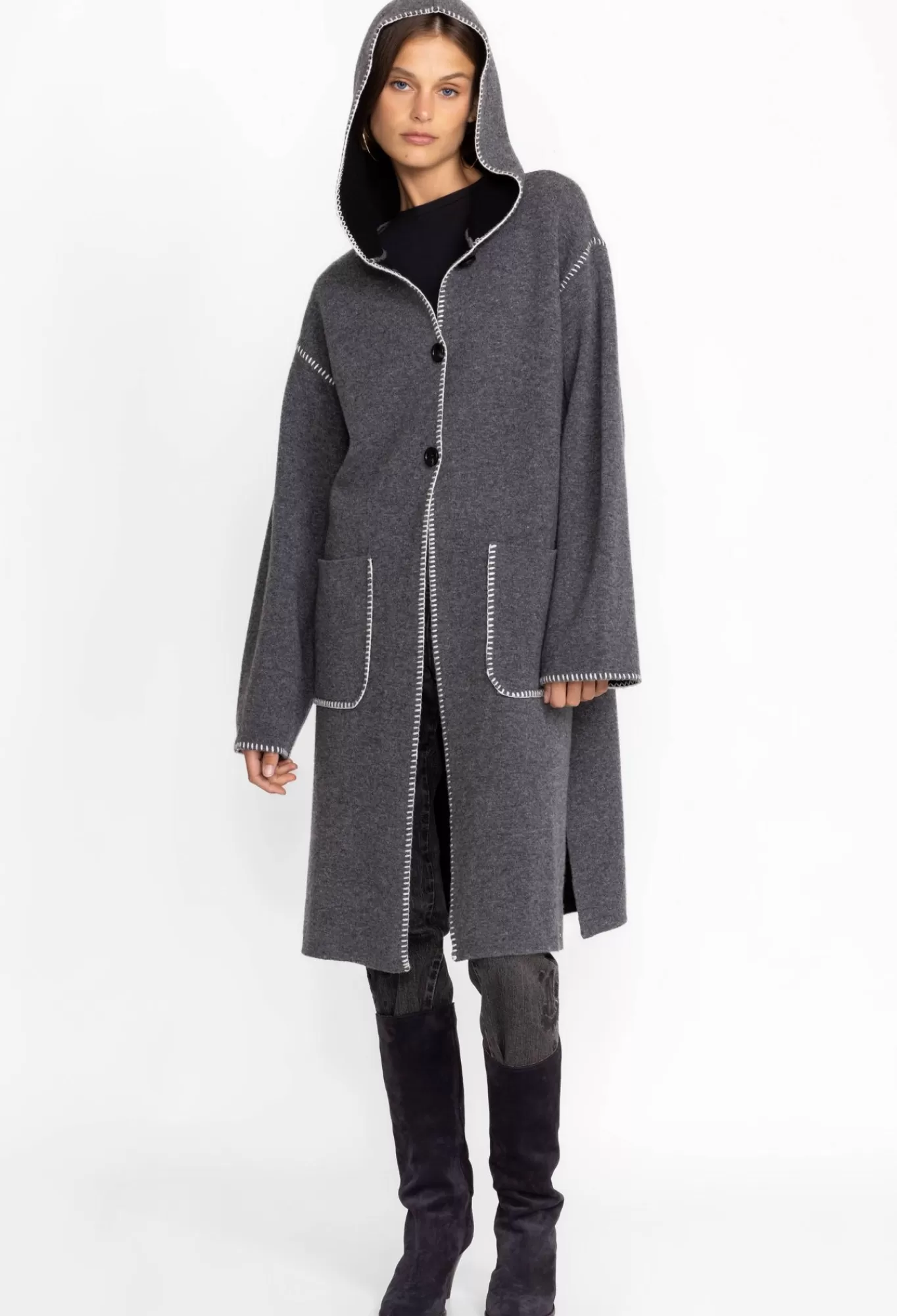 Fashion Calme Wool Coat Women Outerwear