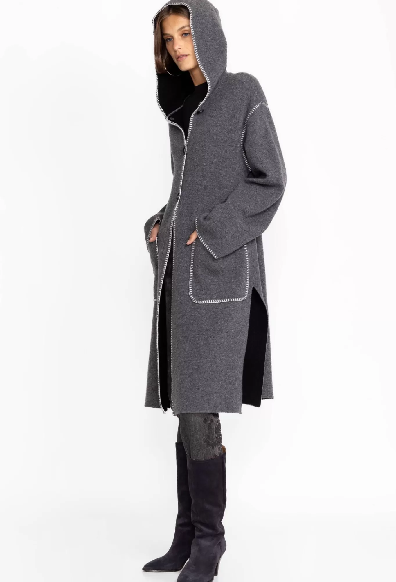 Fashion Calme Wool Coat Women Outerwear