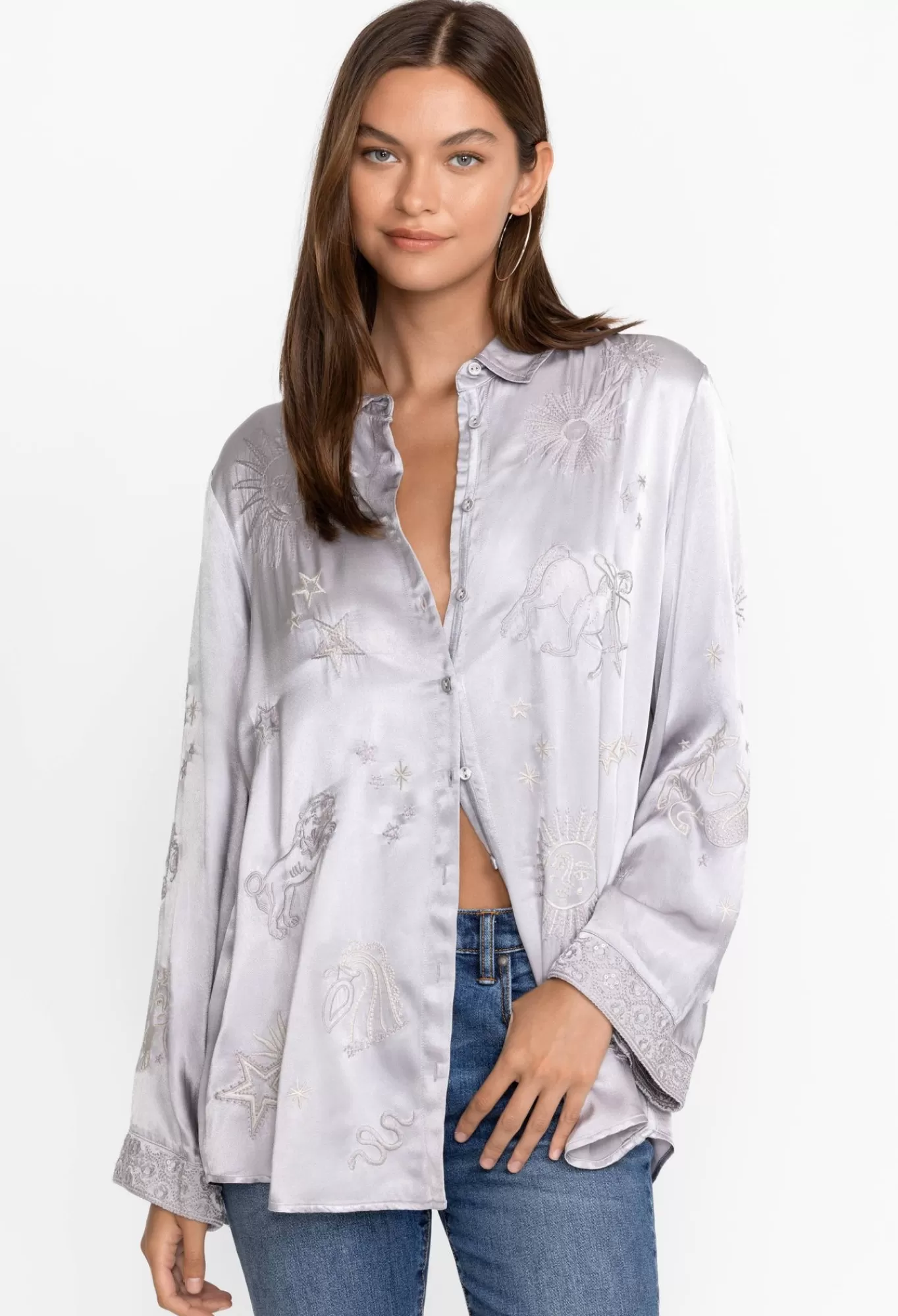 Best Estrella Kimono Sleeve Oversized Shirt Women Tops