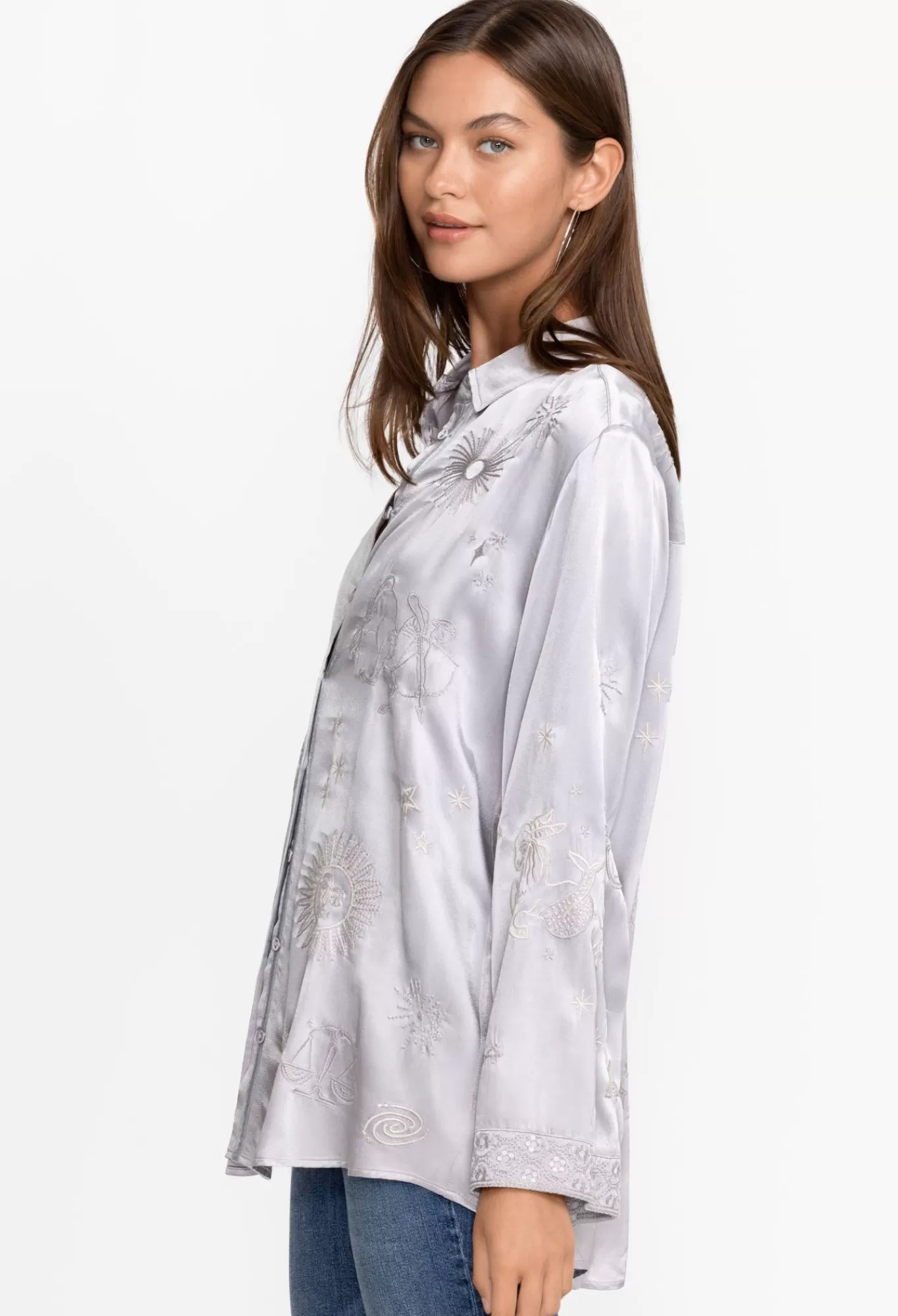 Best Estrella Kimono Sleeve Oversized Shirt Women Tops