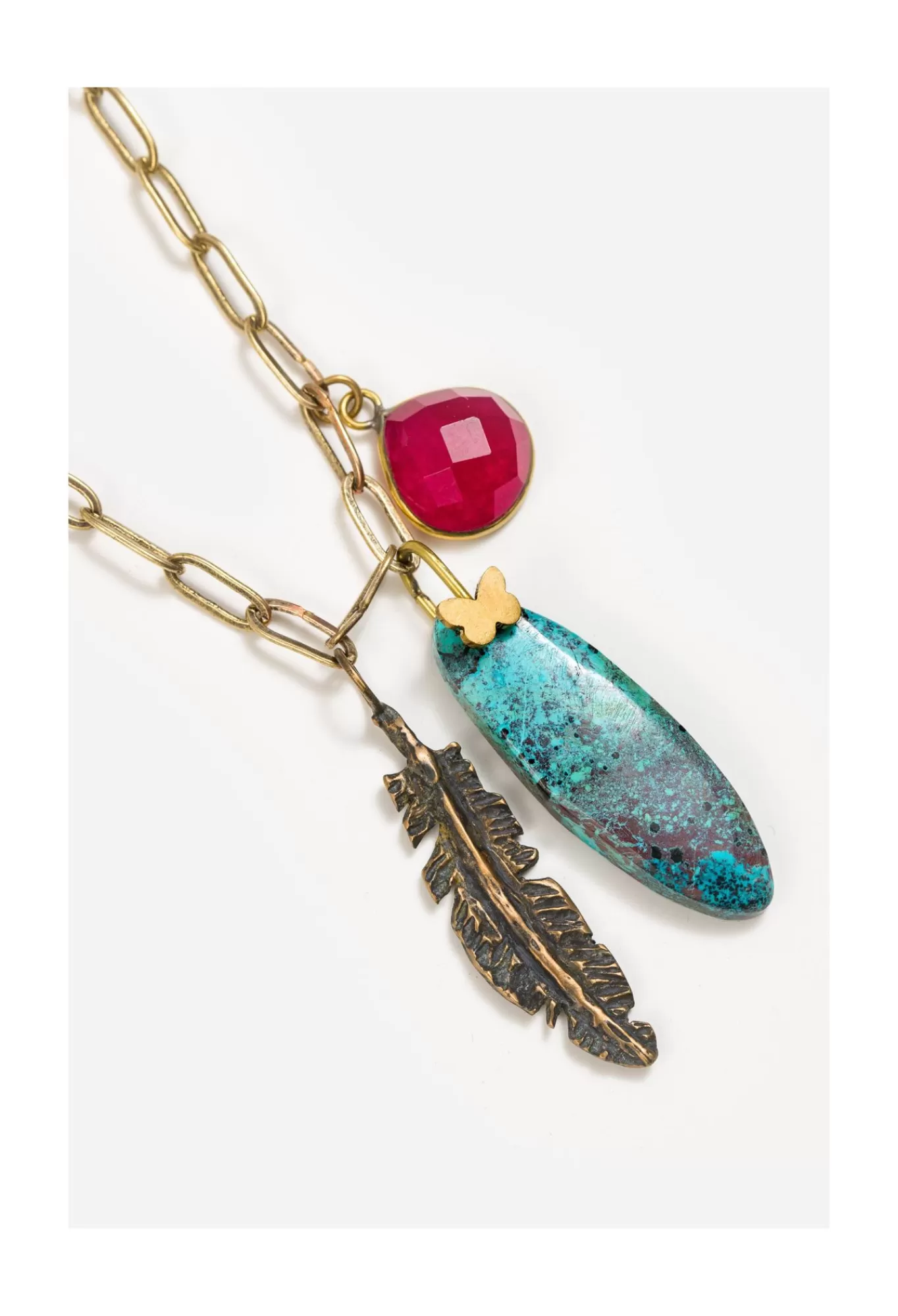 Cheap Feather Charm Necklace Women Jewelry