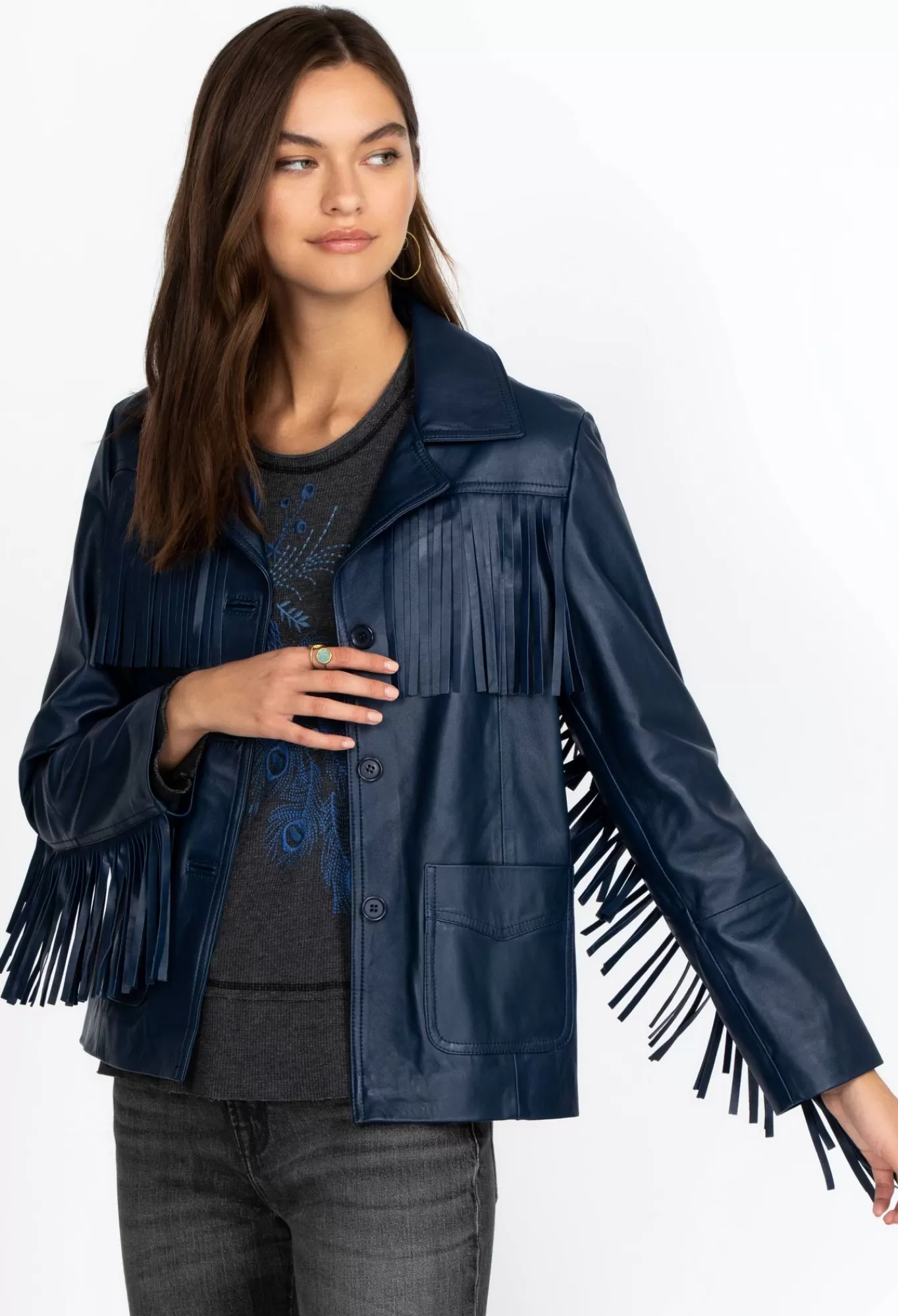 Flash Sale Frangia Leather Jacket Women Outerwear