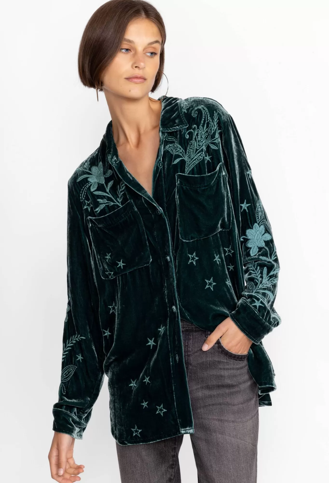 Clearance Frankie Velvet Chore Jacket Women Outerwear