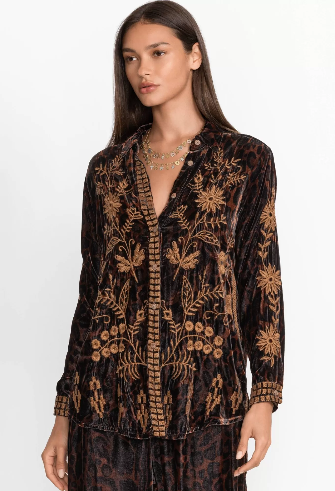 Flash Sale Georgina Velvet Oversized Shirt Women Tops