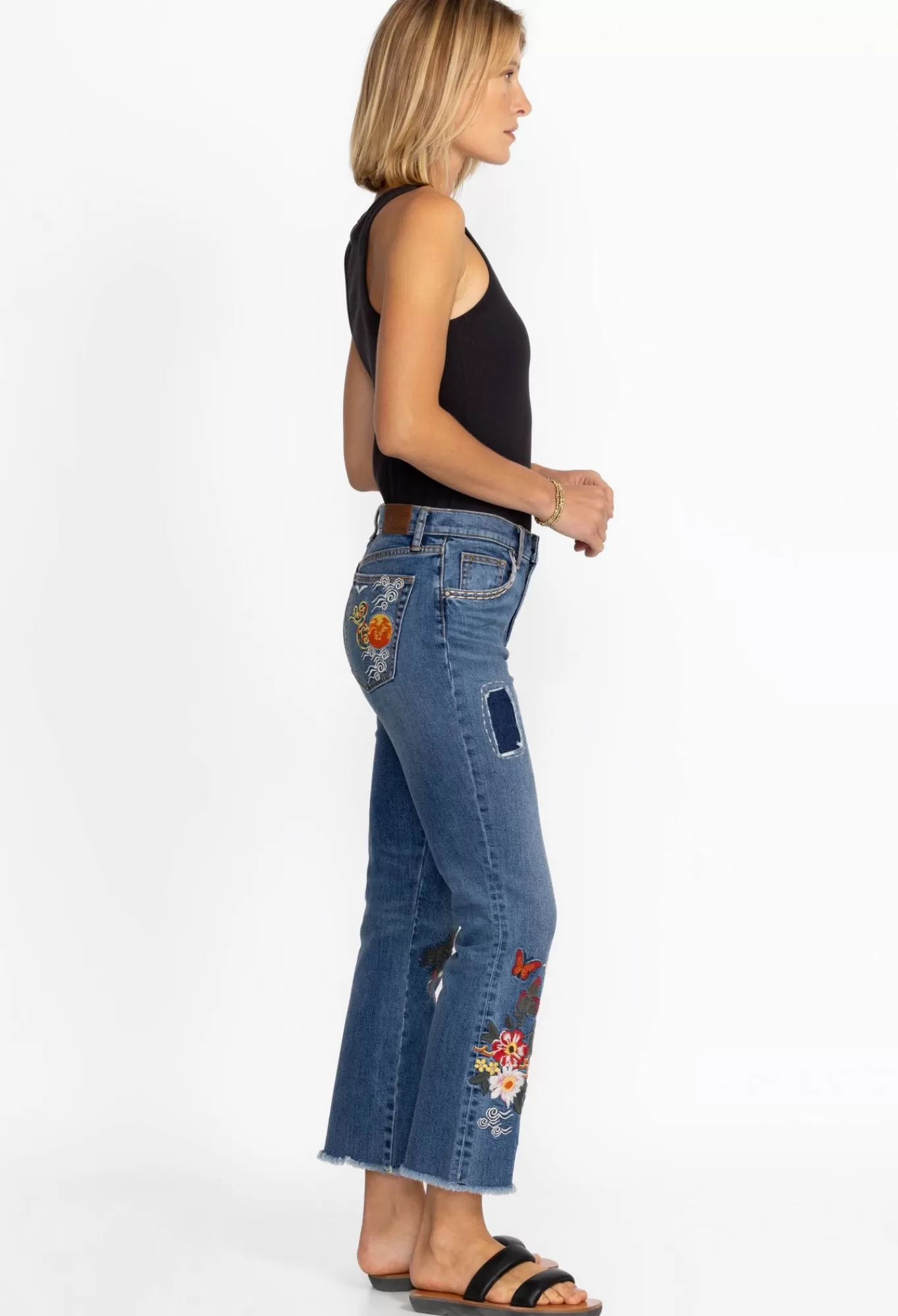 Clearance Heron Cropped Baby Boot Jean Women Bottoms