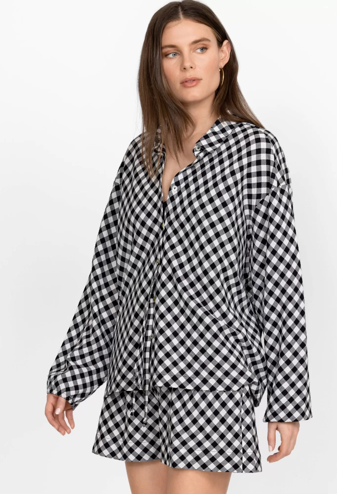 Online High Low Button Shirt Women Tops