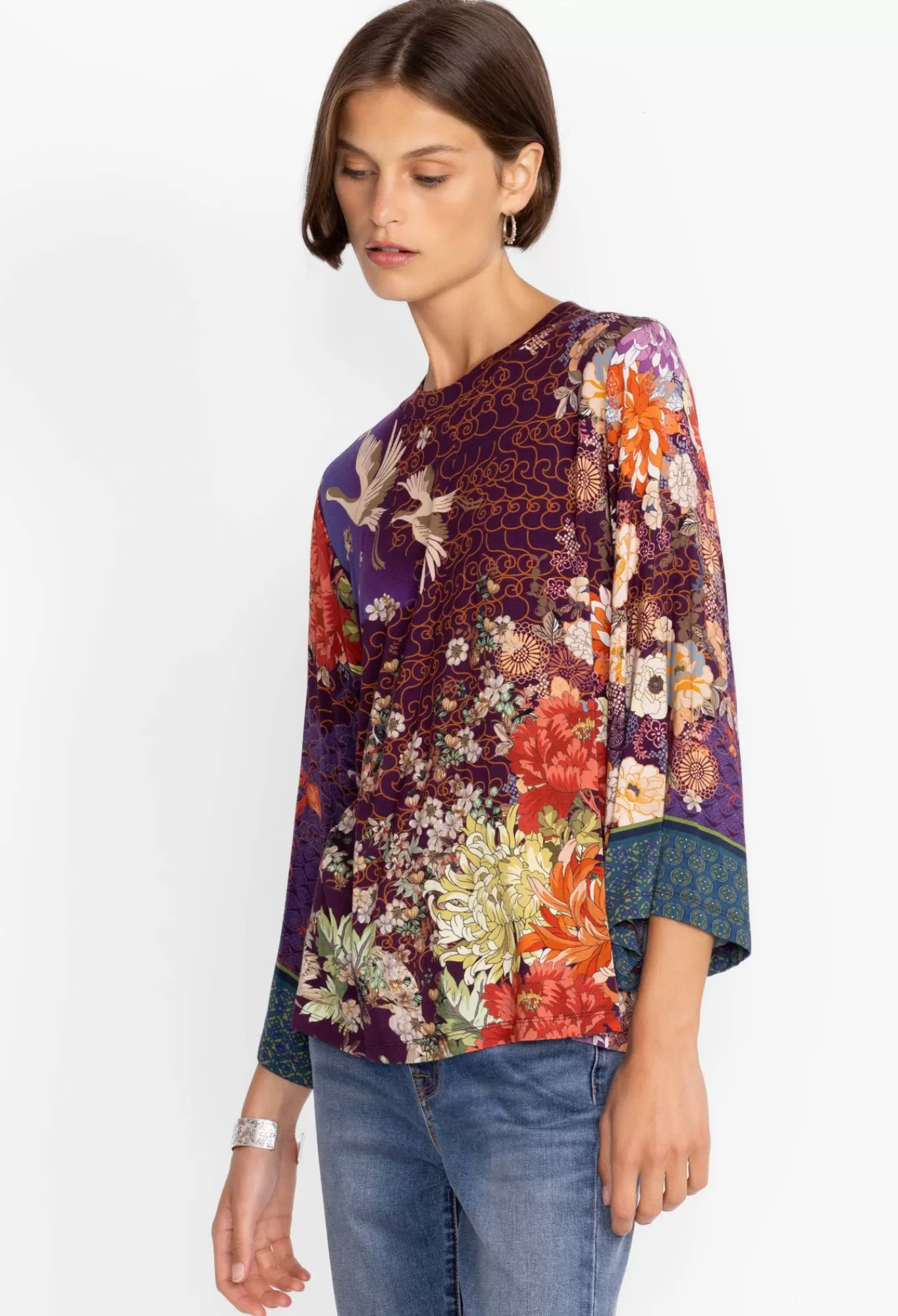 Online Kimono Sleeve Tee Women Tops