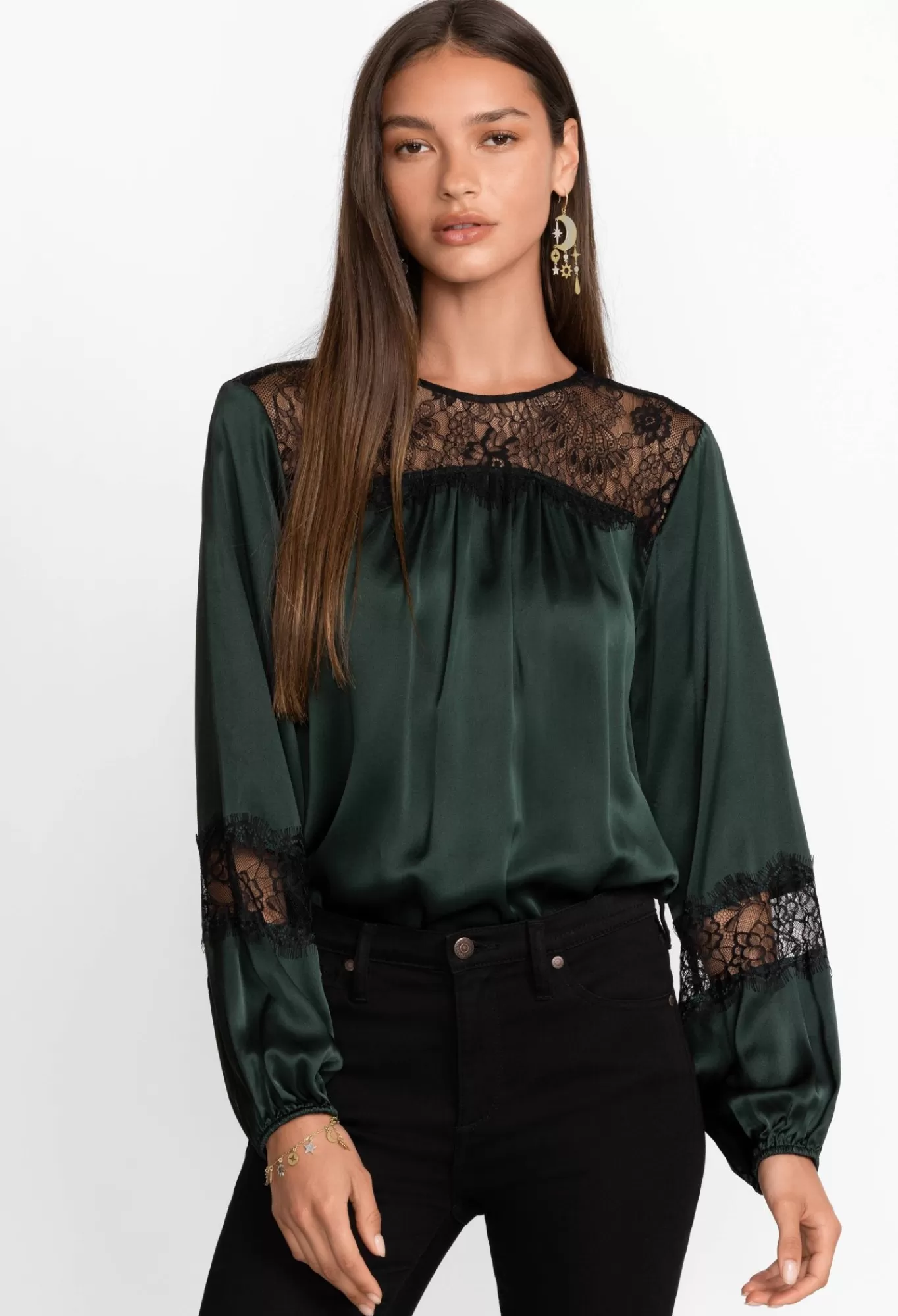 Fashion Midnight Silk Blouse Women Tops