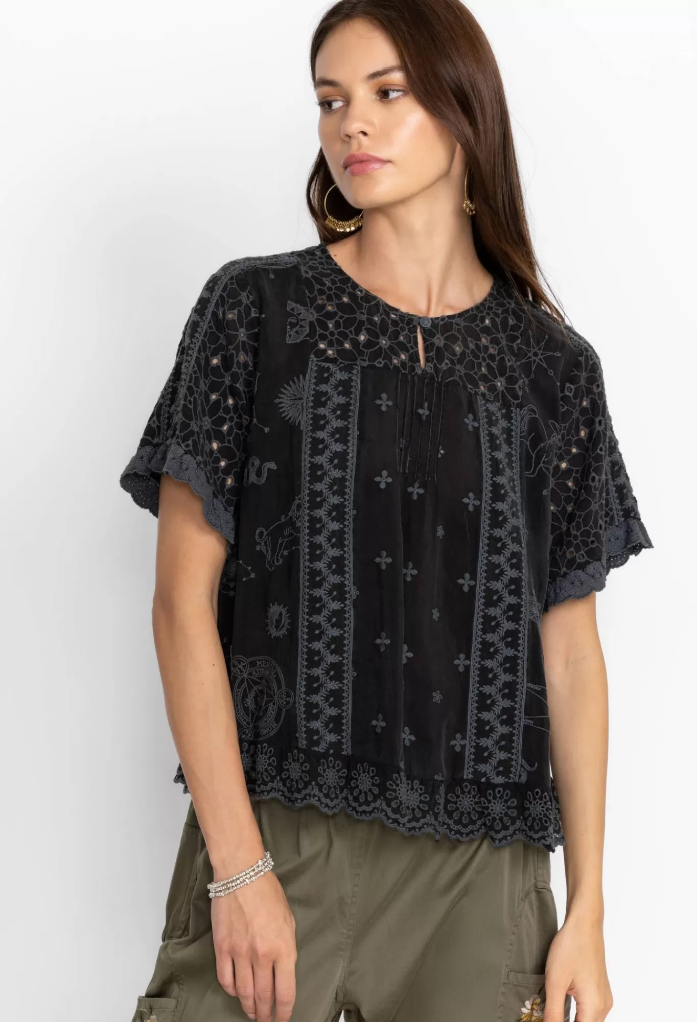 Online Mystic Compass Blouse Women Tops