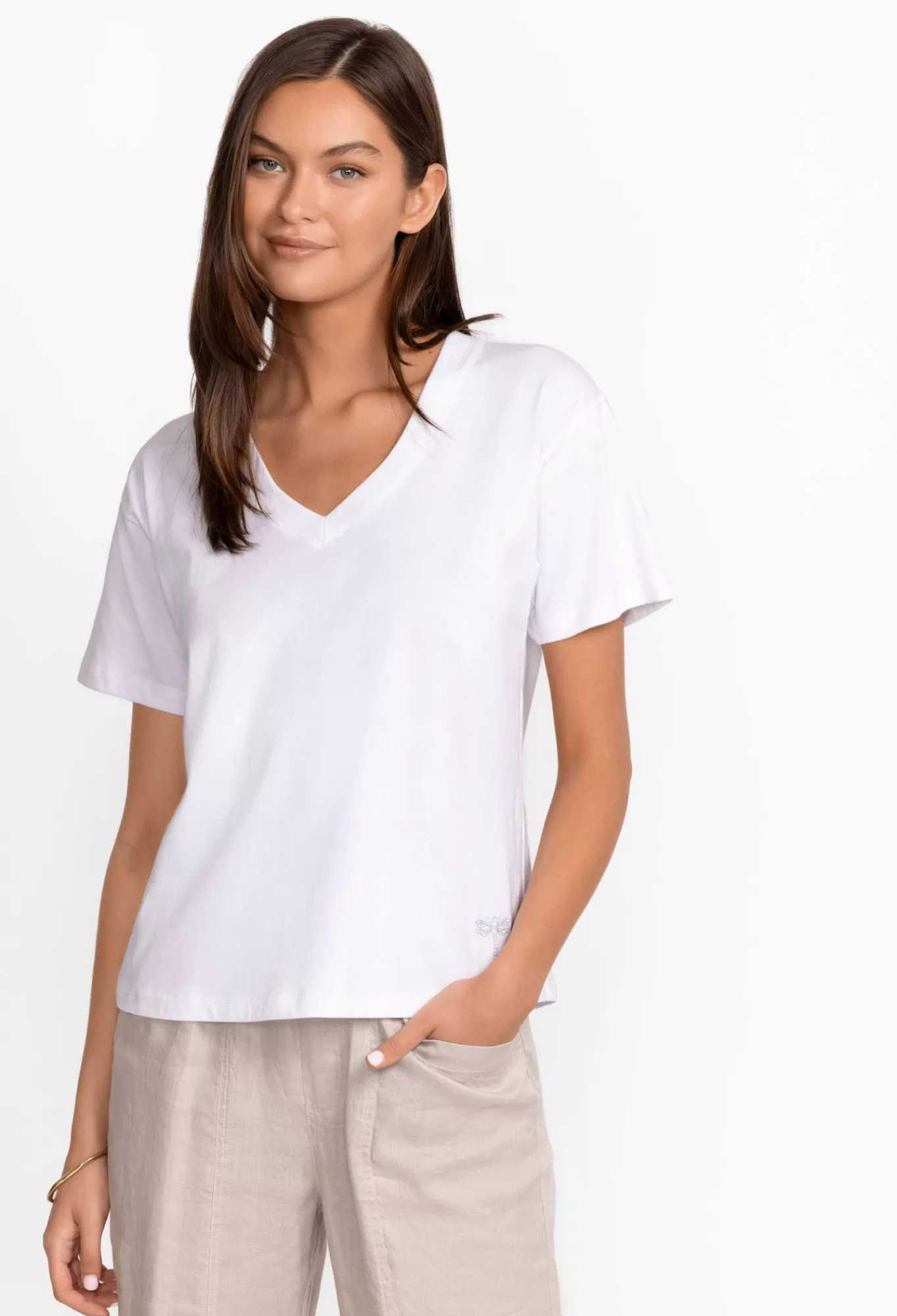 Discount Organic Cotton Drop Shoulder Tee Women Tops