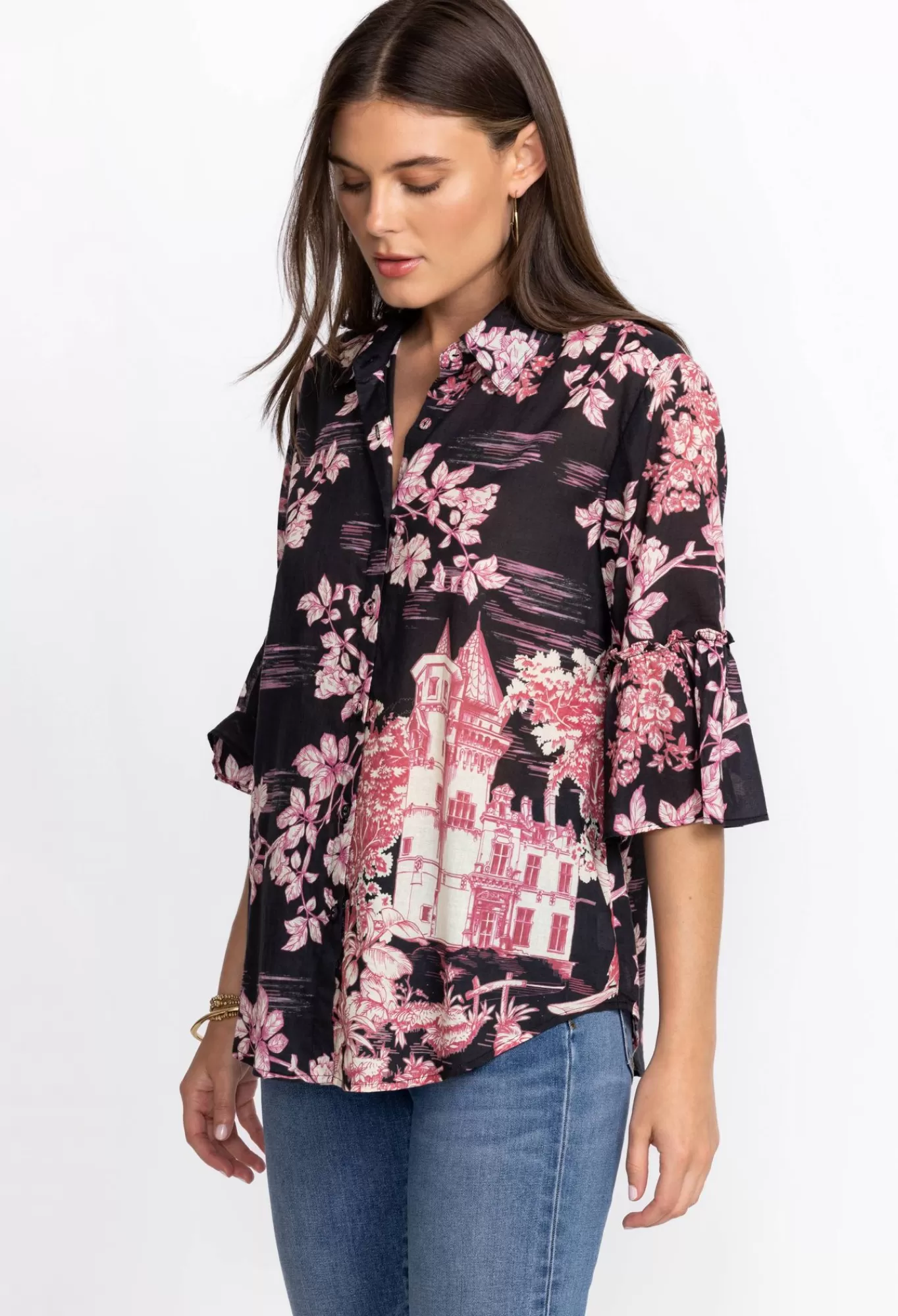 Store Ruffle Sleeve Blouse Women Tops