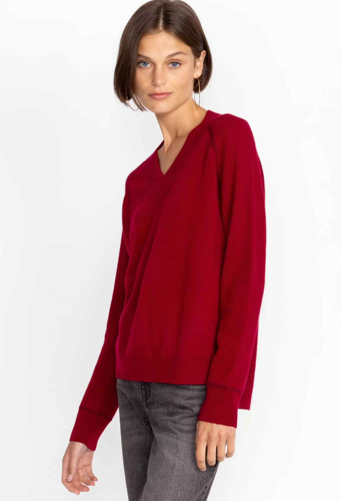 Sale Sally Cashmere Whipstitch Sweater Women Outerwear