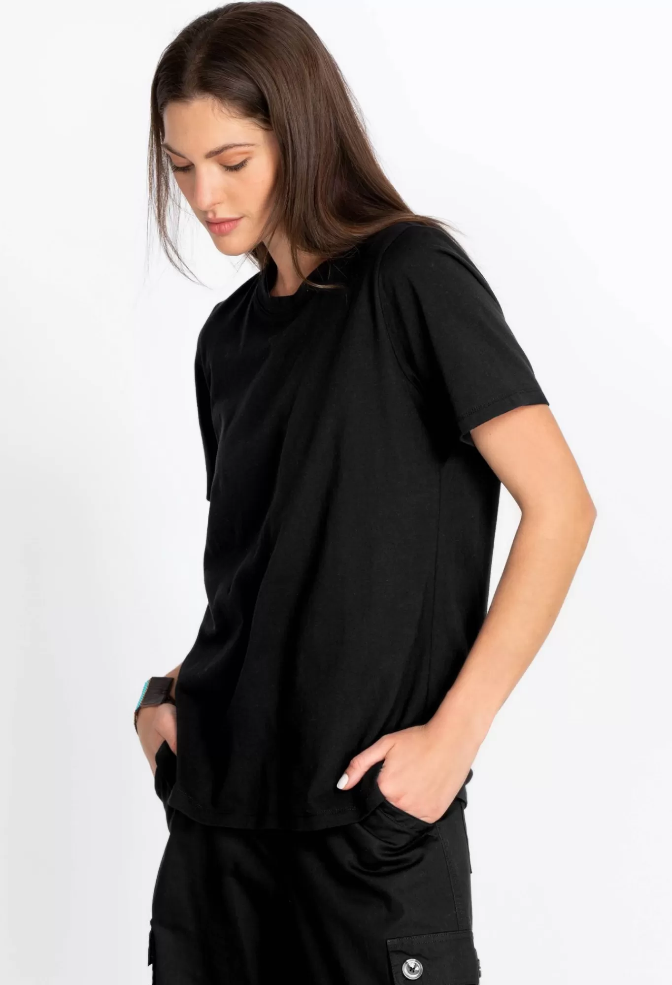 Store Short Sleeve Crew Neck Layering Tee Women Tops