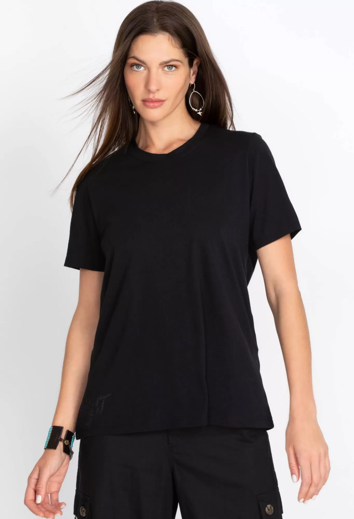 Store Short Sleeve Crew Neck Layering Tee Women Tops