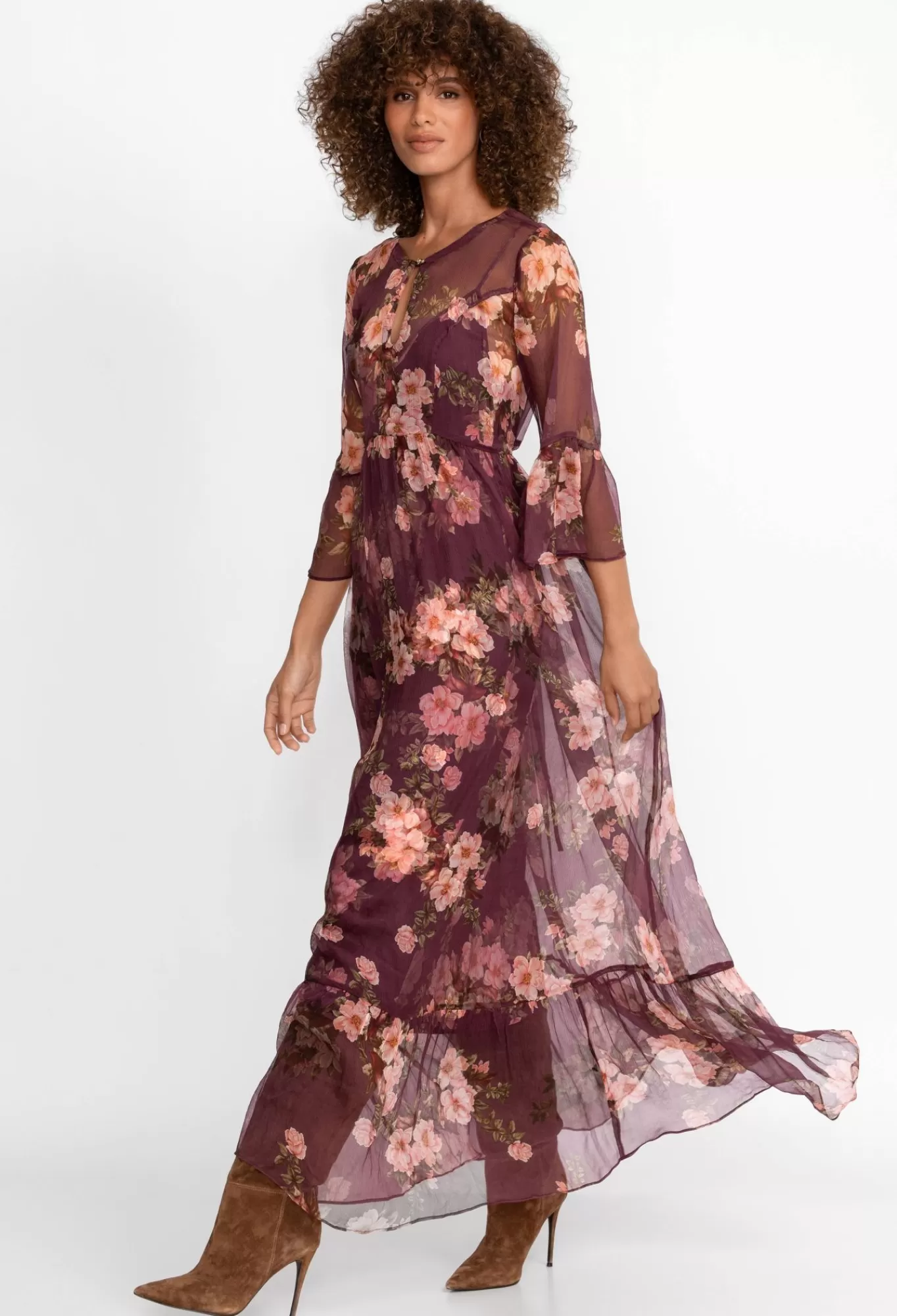 Fashion Silk Maxi Dress Women Dresses