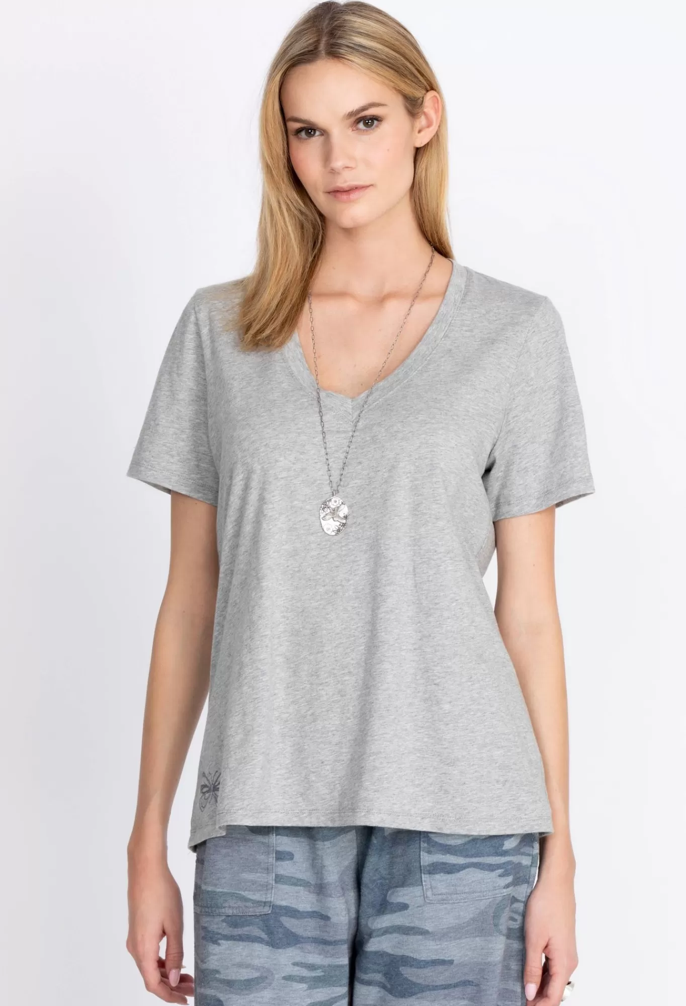 Flash Sale S/S V-Neck Layering Tee Women Tops