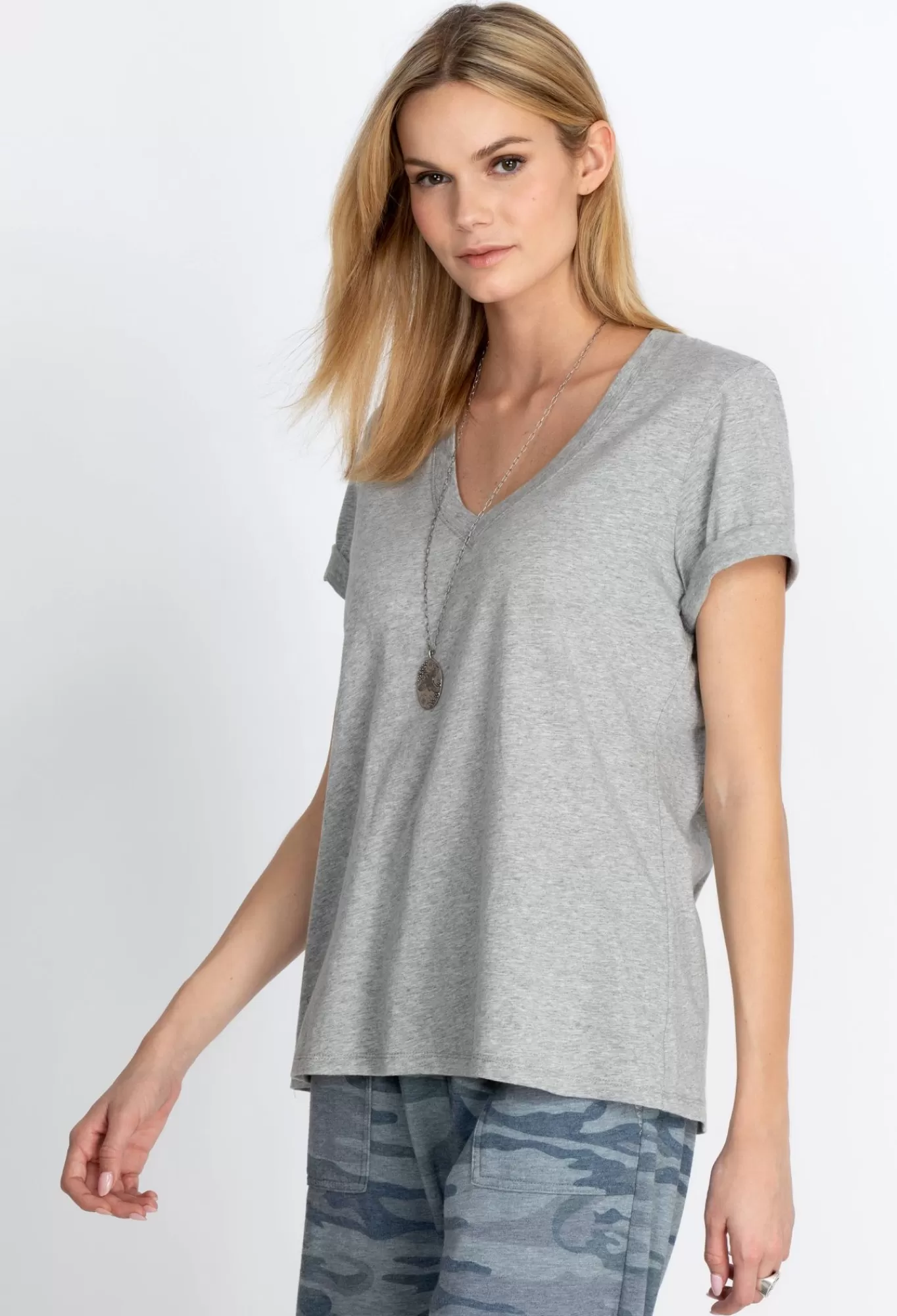 Flash Sale S/S V-Neck Layering Tee Women Tops