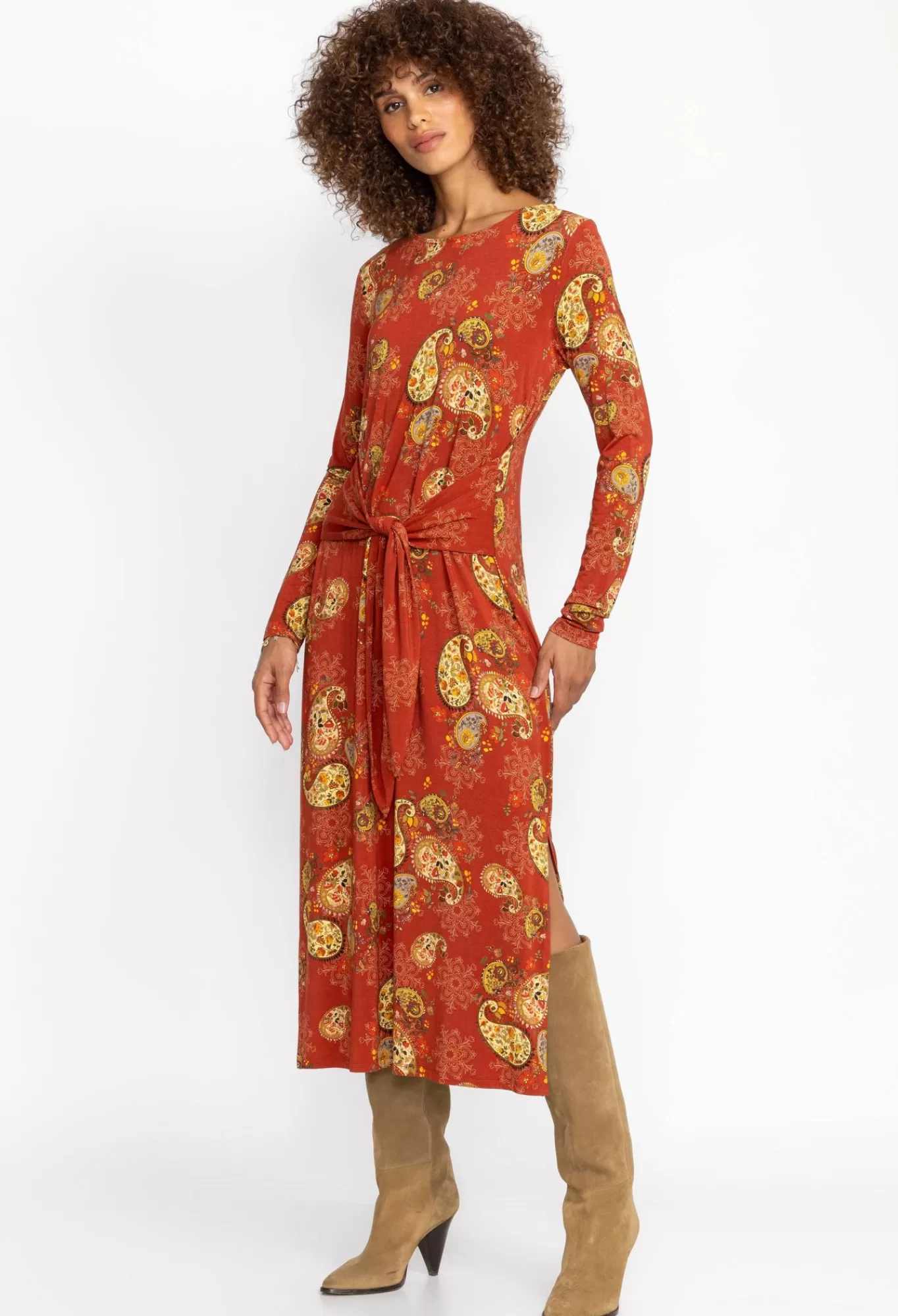 Clearance The Janie Favorite Long Sleeve Tie Front Knit Dress Women Dresses