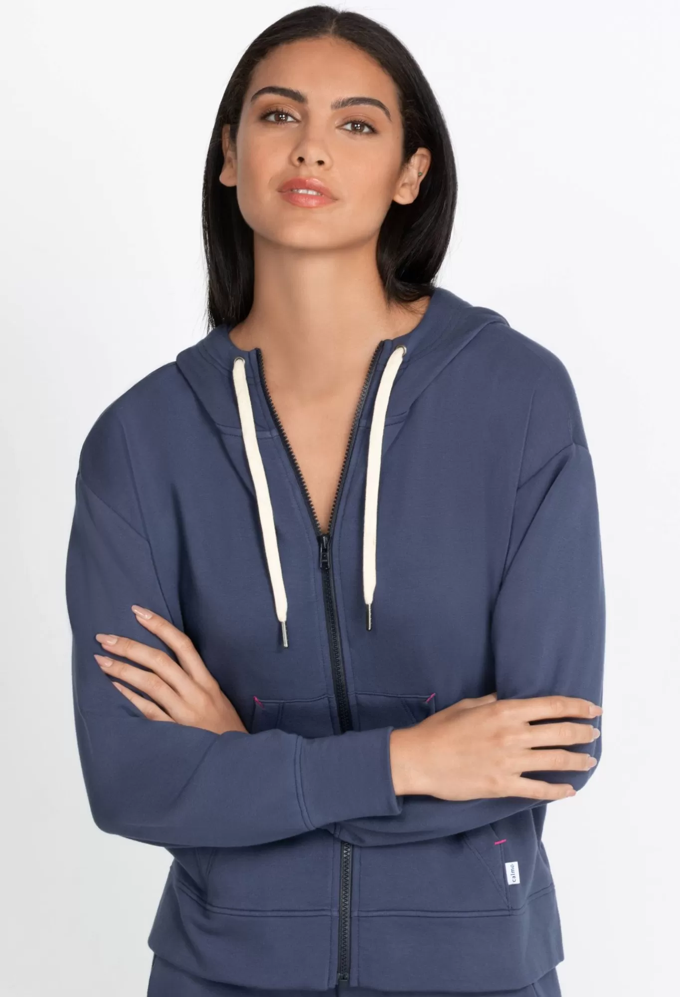 Shop Zip Hoodie Side Slits Women Outerwear